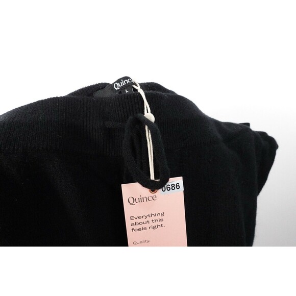 New Quince Women’s Black Mongolian Cashmere Sweatpants Size L 0686 - Picture 5 of 9